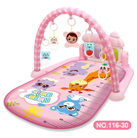 Play Mat With Piano Music Pink